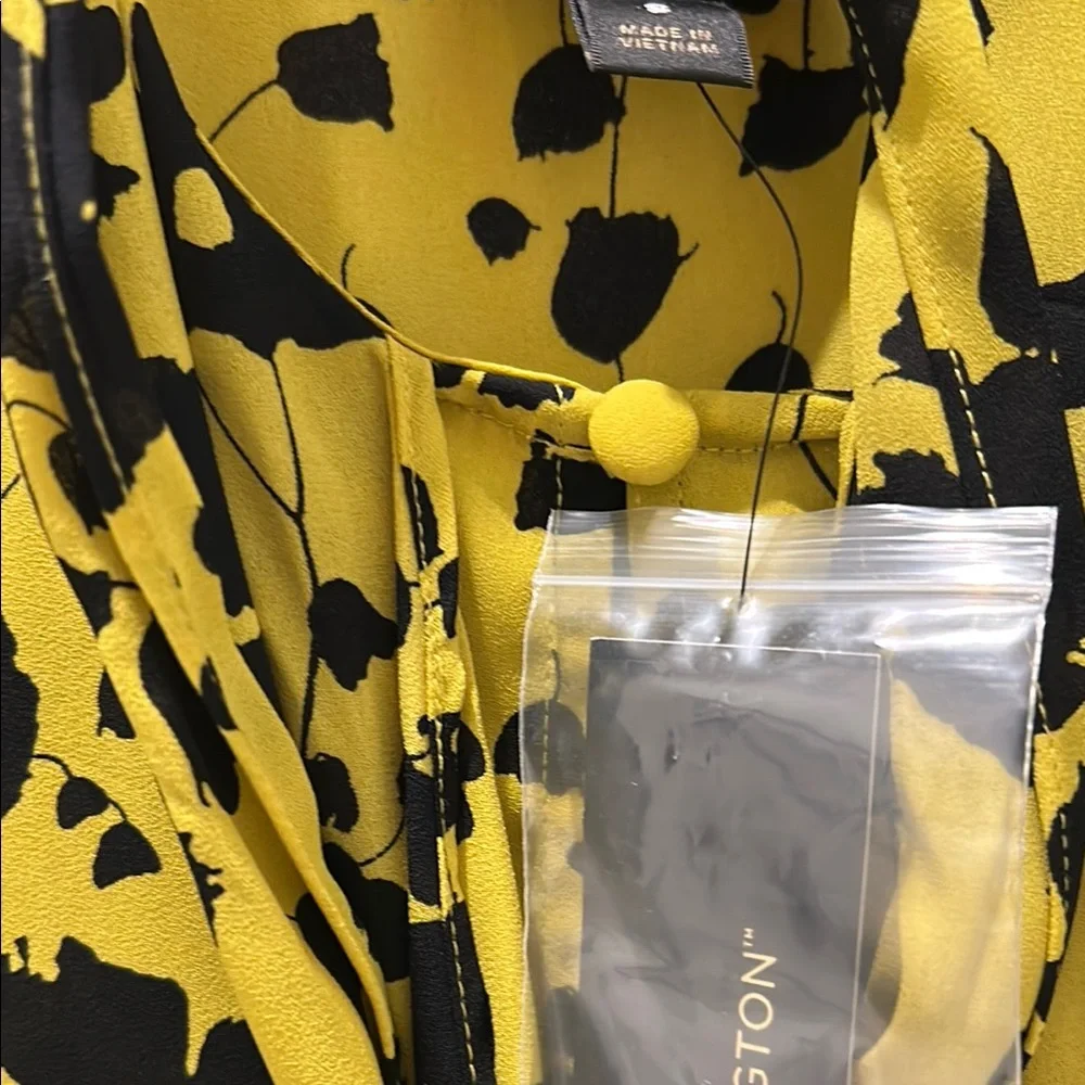 WORTHINGTON Black and Yellow Floral Sleeveless Top - Picture 6 of 8